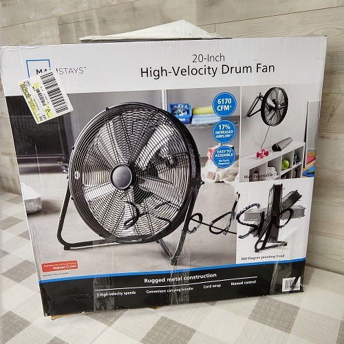 Mainstays 20 in Ventilador de piso de alta velocidad 5 aspas - Imagen 3