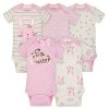 Gerber Baby Girls Onesies Body 5 Pack, Dulce Princesa, 3-6 Meses