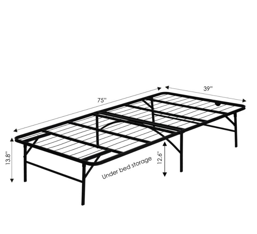 Base De Metal Plegable Para Cama Individual - Marca Furinno - Imagen 3