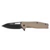 Cuchillo plegable Camillus Seize II de acero inoxidable y titanio de 3,25 "
