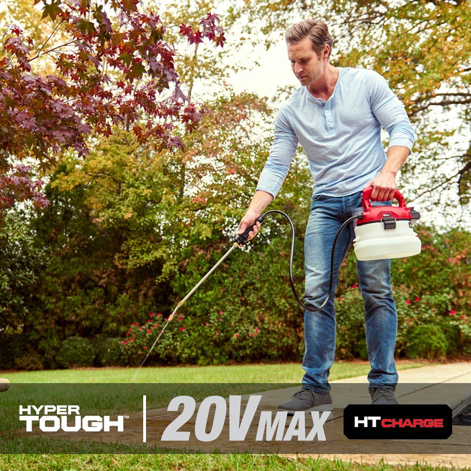 Rociador de jardín Hyper Tough 20V MAX inalámbrico de 1 galón - Imagen 4