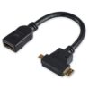 Adaptador de mini y micro HDMI a HDMI
