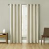 Paquete de 2 cortinas. Color Kimball/Crema Tamaño 52" x 84". Marca Eclipse Absolute Zero