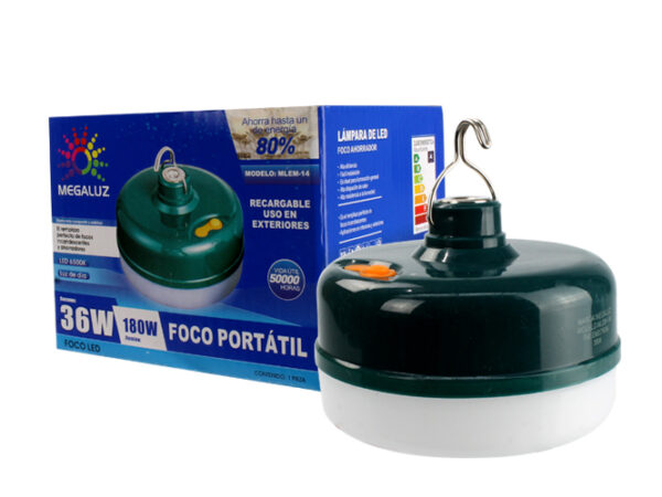 Foco Portátil Led Recargable 24W Megaluz
