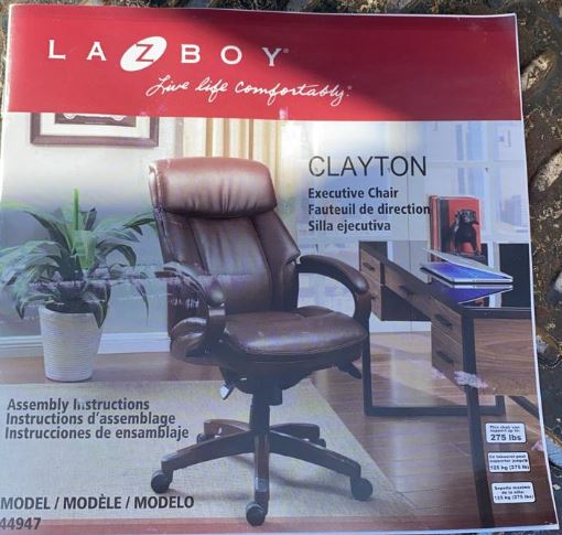 Silla ejecutiva Clayton Color Cafe, marca LaZboy - Imagen 3