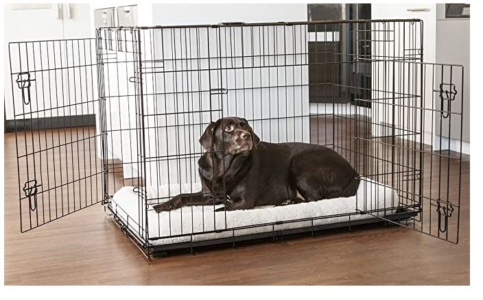 Jaula para Mascotas de 2 puertas para Perro Grande, color Negro Marca LuckyDog - Imagen 2