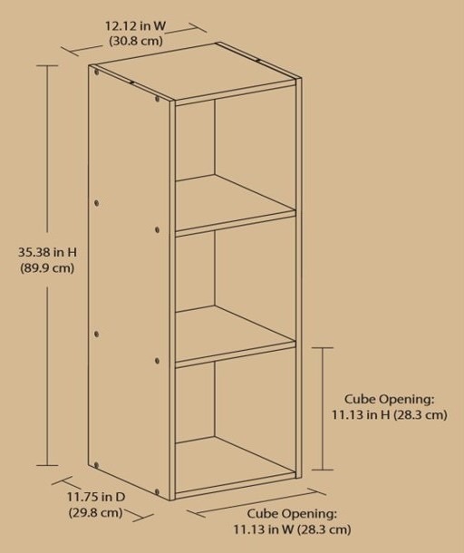 Organizador de 3 cubos - Mainstays - Imagen 2