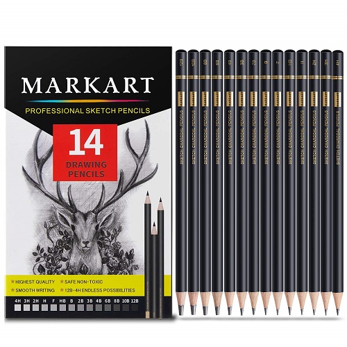 14 Lapices de grafito marca Markart