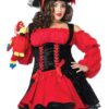 Disfraz Para Mujer De Pirata Roja - Talla: 2X