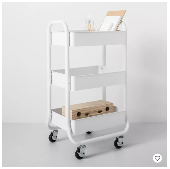 Carrito utilitario de metal de 3 Niveles Color blanco – Segunda que Barato