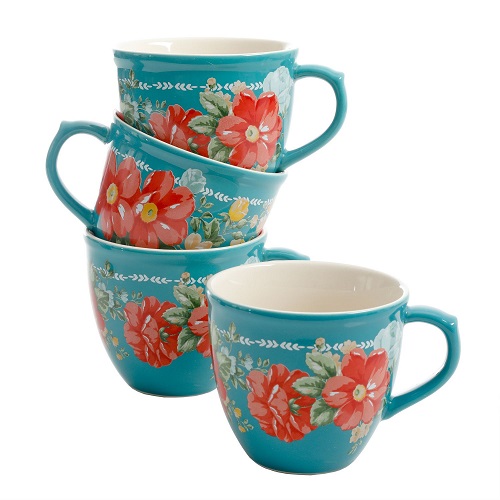 Juego de tazas vintage floral 160oz The Pioner Woman - Imagen 2