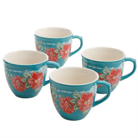 Juego de tazas vintage floral 160oz The Pioner Woman