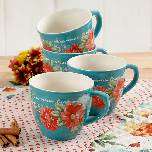 Juego de tazas vintage floral 160oz The Pioner Woman - Imagen 3