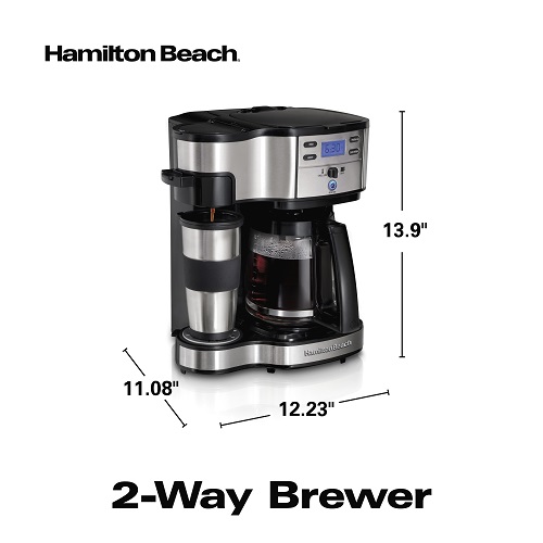 Cafetera de 2 vías acero inoxidable Hamilton Beach - Imagen 4