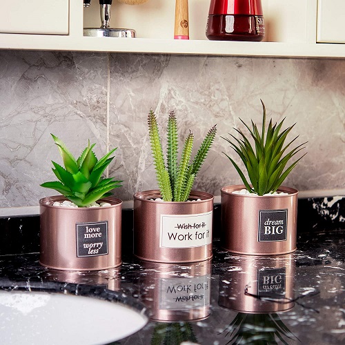 Macetas con plantas artificiales - Imagen 3