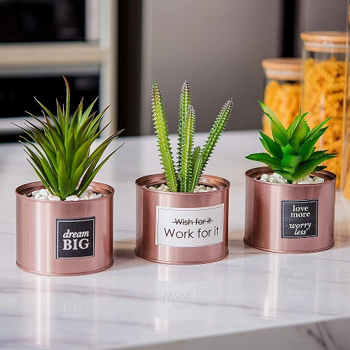 Macetas con plantas artificiales - Imagen 2