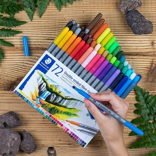 120 Plumones Doble Punta - Marca Staedtler - Imagen 2