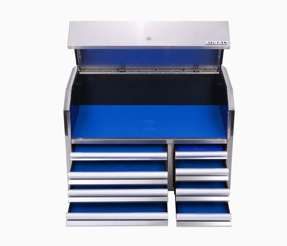 Caja De Herramientas De Acero Inoxidable Con 8 Cajones de 41 x 26,1 Pulgadas - Marca Kobalt - Imagen 4