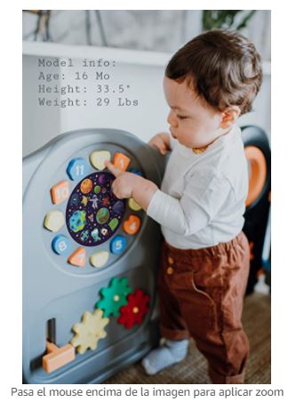 Area de Juegos para bebe color Gris y Negro distintas actividades - Imagen 2