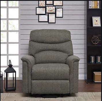 Sillon de tela Reclinable color Gris Marca Thomas Fabric
