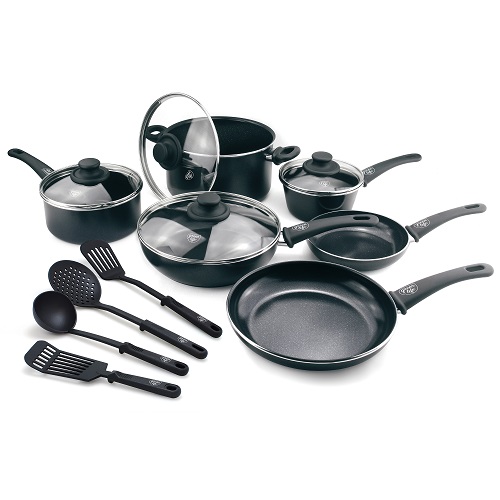 Juego de Sartenes Anti-Adherente Con Utensilios - Marca Greenlife