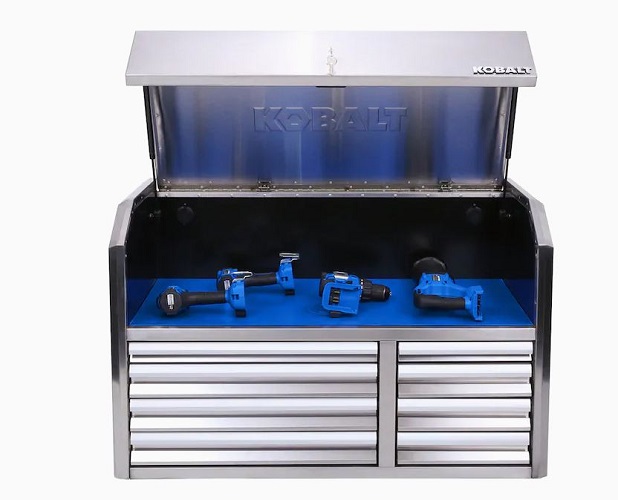 Caja De Herramientas De Acero Inoxidable Con 8 Cajones de 41 x 26,1 Pulgadas - Marca Kobalt - Imagen 5