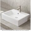Lavado de Baño de porcelana color Blanco Marca Hotis (23" x 18")