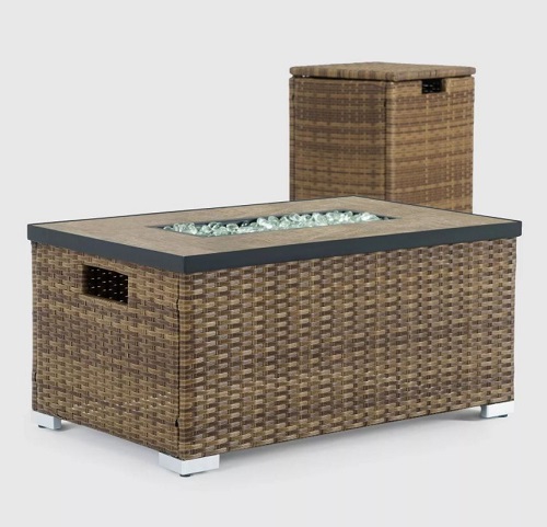 Mesa de fuego para patio de 32 x 20 pulgadas - Marca Sego Lily