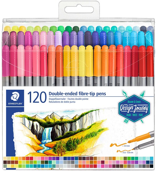 120 Plumones Doble Punta - Marca Staedtler