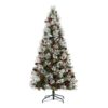 Árbol de Navidad Nevado Con Luz De 7.5 Pies - Marca Holiday Time