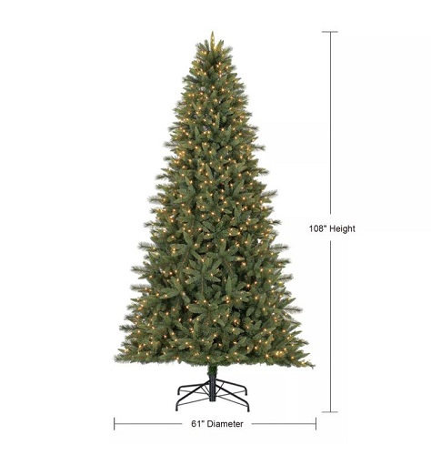 Árbol de Navidad De 9ft Con Luces Claras - Marca MembersMark - Imagen 4