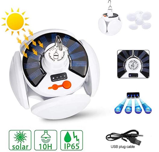 Lámpara solar con carga de emergencia
