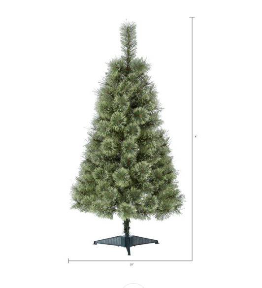 Árbol de Navidad pre-iluminado de 4ft color verde - Imagen 2