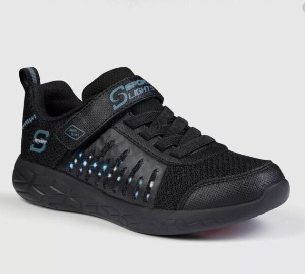Tenis para niño color negro talla 2 marca Skechers