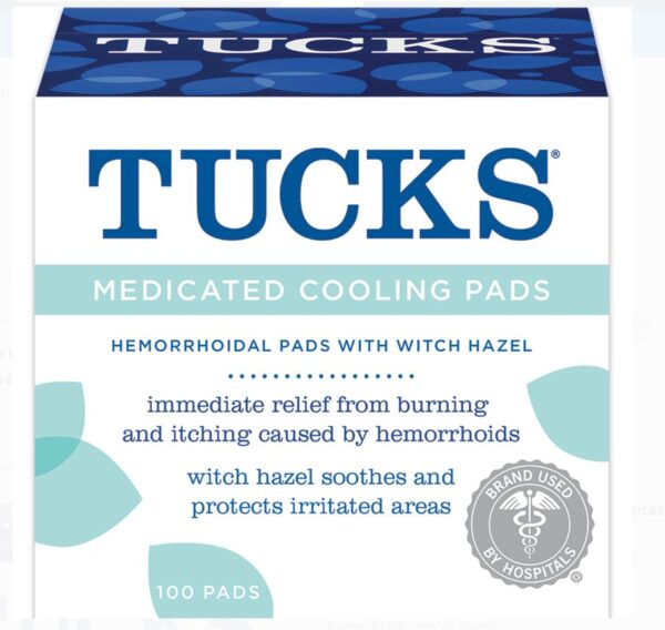 Almohadillas medicinales para las Hemorroides Marca Tucks