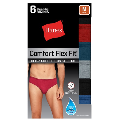 Paquete de 5 trusas para caballero talla L 36 38 marca Hanes