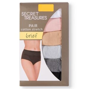 Paquete de 6 panties para dama talla 3X/13 marca Secret Treasures