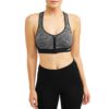 Brasier deportivo sin costuras con cremallera frontal para dama talla XXL/2XG marca Avia
