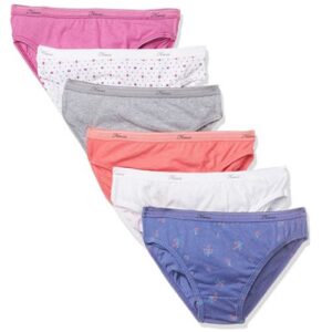 Paquete de 5 panties tipo bikini talla 8 marca Hanes