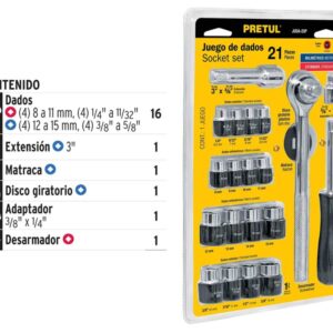 Alternative view of Juego de dados 21 piezas JUDA-25P Marca Pretul