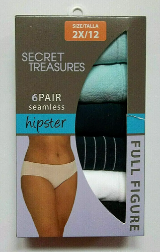 5 Panties Para Dama Corte Hipster Talla 2X/12 – Marca Secret