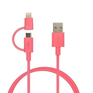 Cable Cargador Universal de color rosa