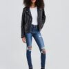 Jeans ajustados de tiro alto para dama talla 25 x 30 marca Levi's