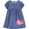 Vestido de manga corta y cubrepañal para bebe talla 6-9M marca Child of mine