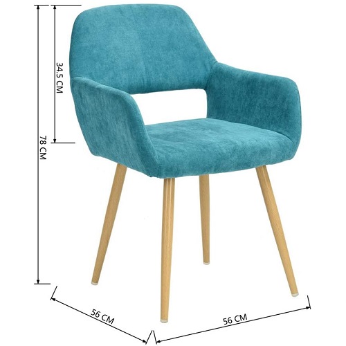 Par de sillones tapizados de tela verde claro marca CROMWELL - Imagen 4
