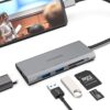 adaptador tipo C 5 en 1 con 2 puertos USB 3.0 - Marca Upgrow
