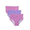 Paquete de 3 calzones de entrenamiento para niña talla 3T marca Fruit of the Loom