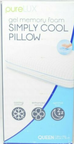 Almohada de espuma viscoelástica de gel Simply Cool tamaño Queen marca PureLux - Imagen 2