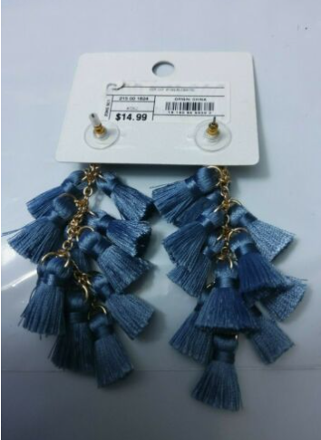 Aretes multi-borla azul marca SUGARFIX - Imagen 2