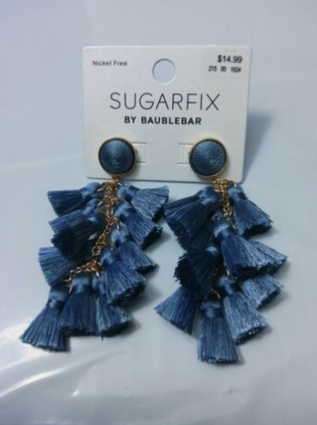 Aretes multi-borla azul marca SUGARFIX